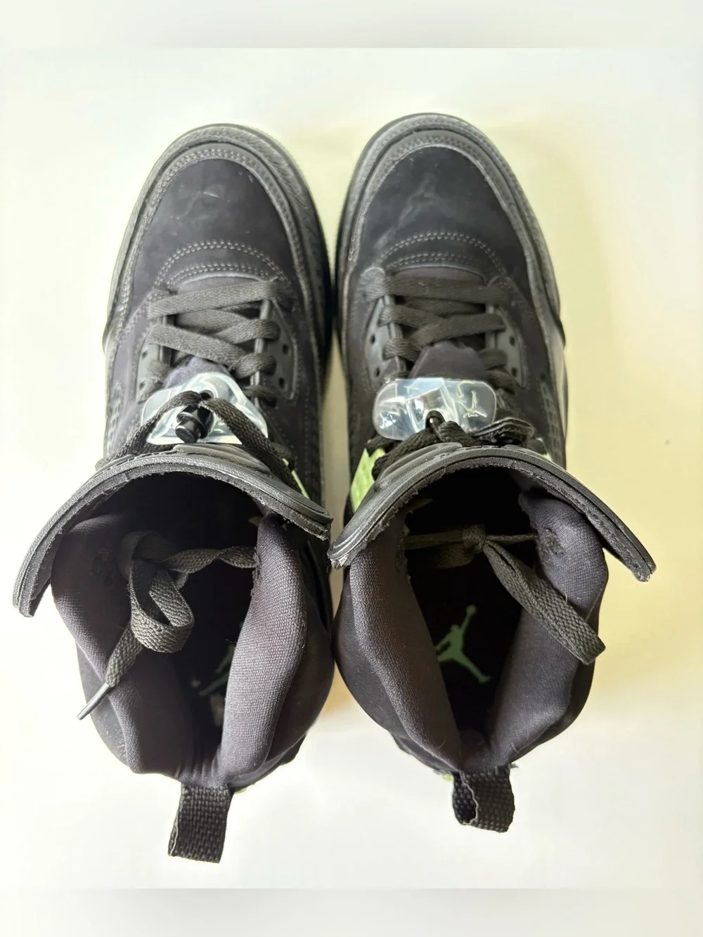 Rare Authentic Nike Air Jordan Son of Mars Low sneakers in the Black/Glow Green